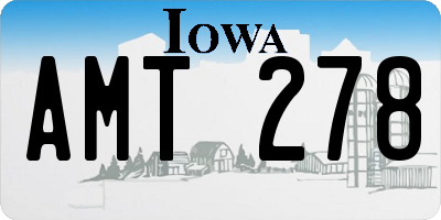 IA license plate AMT278