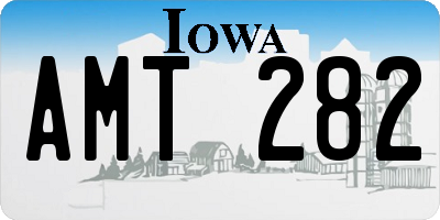 IA license plate AMT282