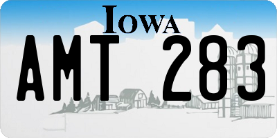 IA license plate AMT283