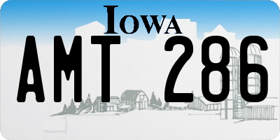 IA license plate AMT286