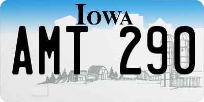 IA license plate AMT290