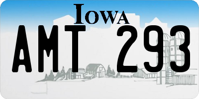 IA license plate AMT293