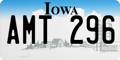 IA license plate AMT296