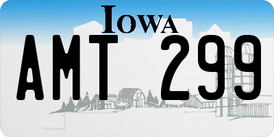 IA license plate AMT299