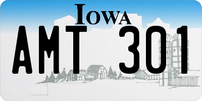 IA license plate AMT301