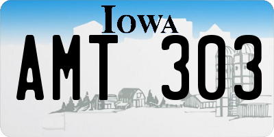 IA license plate AMT303