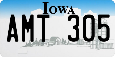 IA license plate AMT305