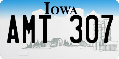 IA license plate AMT307