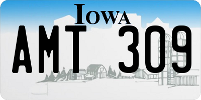 IA license plate AMT309