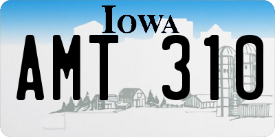 IA license plate AMT310