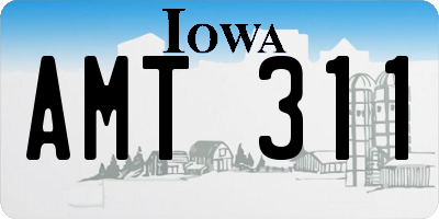 IA license plate AMT311