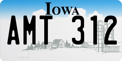 IA license plate AMT312