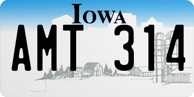 IA license plate AMT314