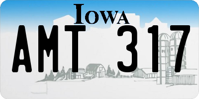 IA license plate AMT317