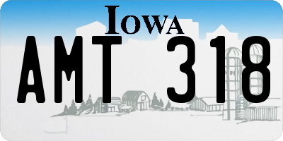 IA license plate AMT318