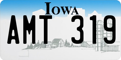 IA license plate AMT319
