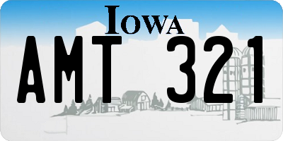 IA license plate AMT321