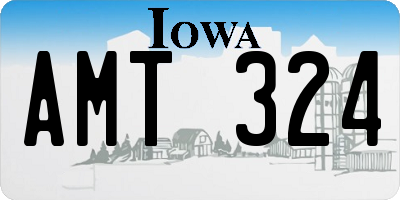 IA license plate AMT324