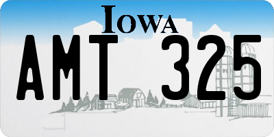 IA license plate AMT325