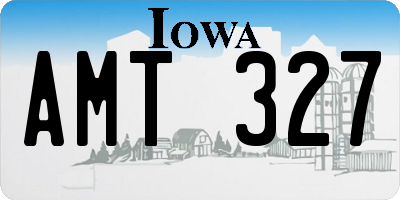 IA license plate AMT327