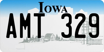 IA license plate AMT329
