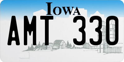 IA license plate AMT330