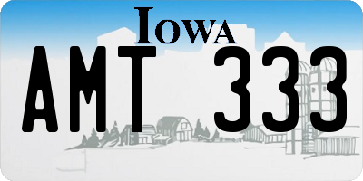 IA license plate AMT333