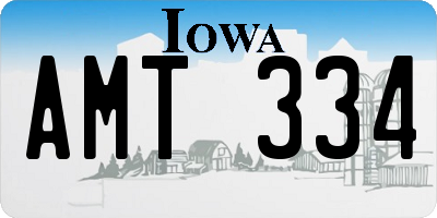 IA license plate AMT334