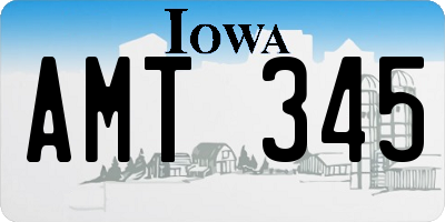 IA license plate AMT345