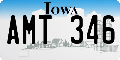 IA license plate AMT346
