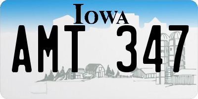 IA license plate AMT347