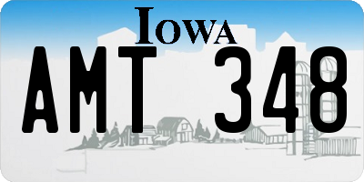 IA license plate AMT348