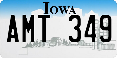 IA license plate AMT349