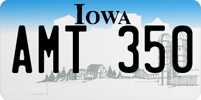 IA license plate AMT350