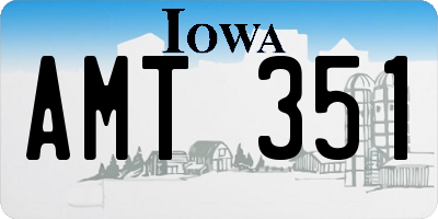 IA license plate AMT351
