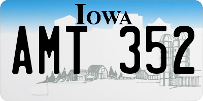IA license plate AMT352