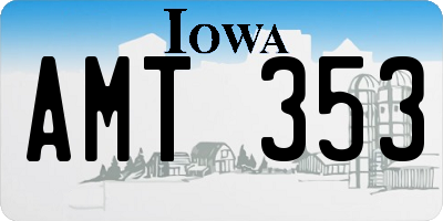 IA license plate AMT353