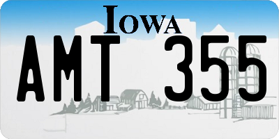 IA license plate AMT355