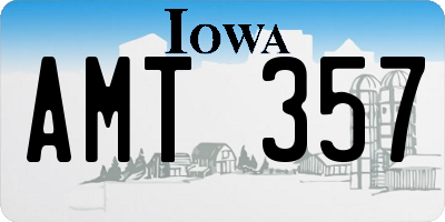 IA license plate AMT357