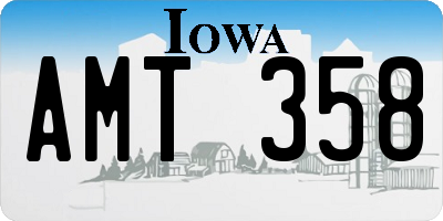 IA license plate AMT358