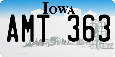 IA license plate AMT363