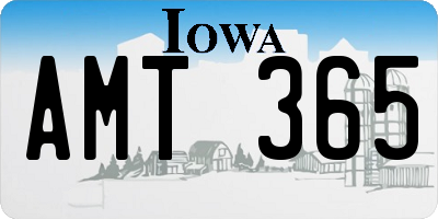 IA license plate AMT365