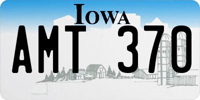 IA license plate AMT370