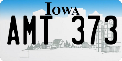 IA license plate AMT373