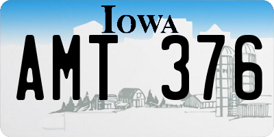 IA license plate AMT376