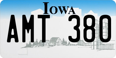 IA license plate AMT380