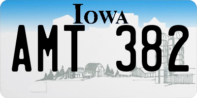 IA license plate AMT382