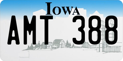 IA license plate AMT388