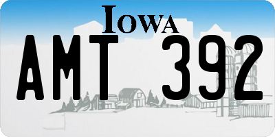 IA license plate AMT392
