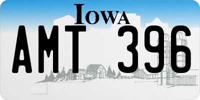 IA license plate AMT396